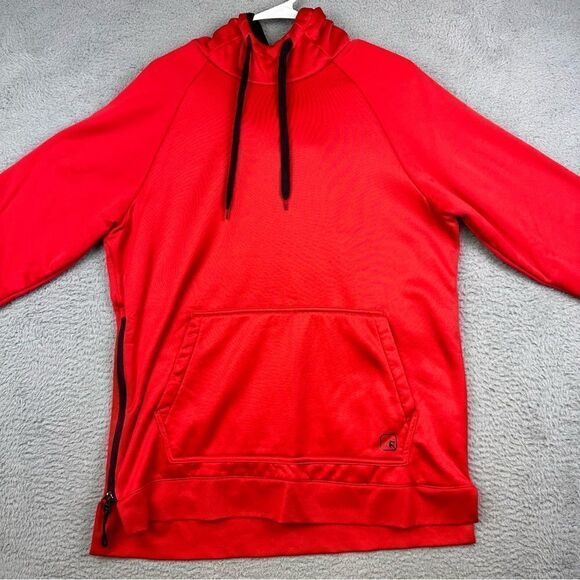And 1 Hoodie Mens Large Red Pullover Sweater Side Zip Basketball Sports Casual - Picture 2 of 15
